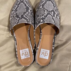 DV by Dolce Vita Women's Snakeskin Mules - Gray